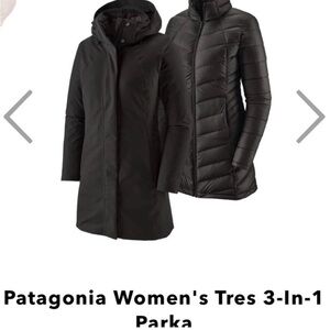 Patagonia Women's Black Tres 3-In-1 Parka